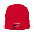 Embroidered Knit Red Daryl Smith Drywall Beanie