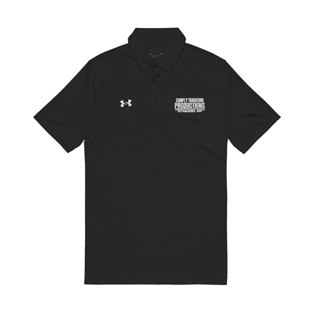 Embroidered Black Under Armour Men's Polo — Custom Logo Chest