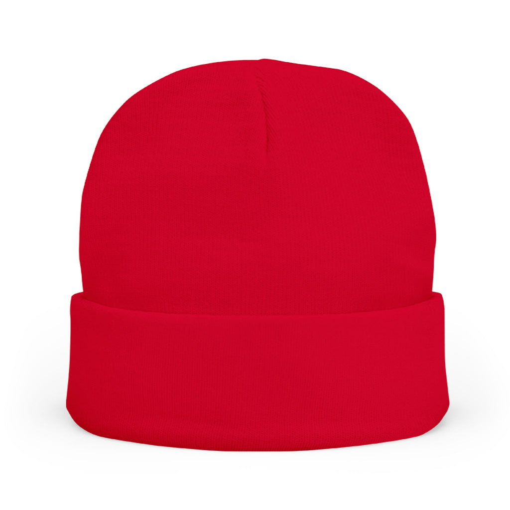 Embroidered Knit Red Daryl Smith Drywall Beanie