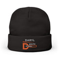 Embroidered Knit Black Daryl Smith Drywall Beanie