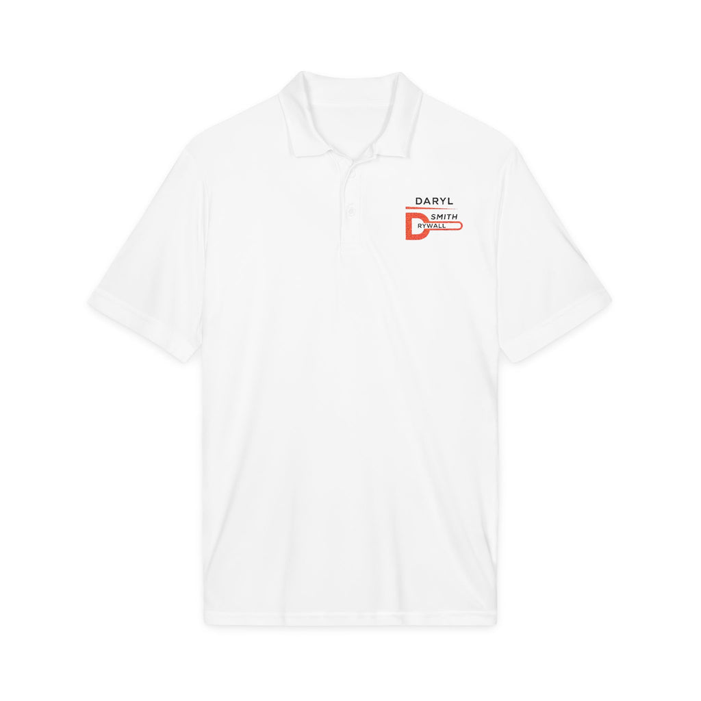 Sport-Tek Daryl Smith Drywall White Polo Shirt (Embroidery Logo)