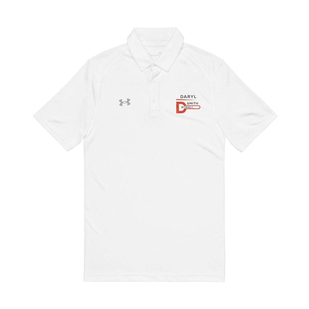 Under Armour Daryl Smith Drywall White Polo Shirt (Embroidery Logo)