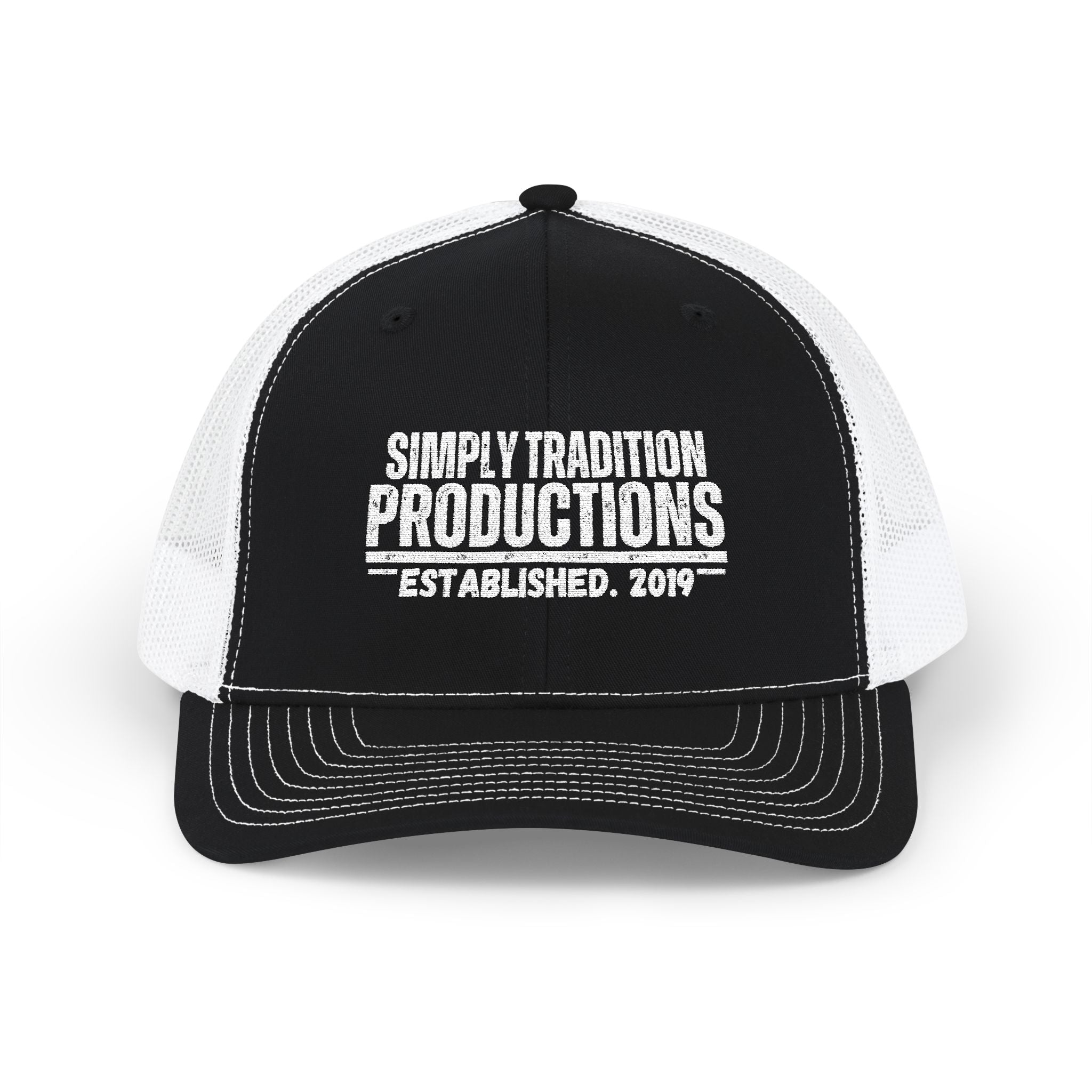 Trucker Cap — "Simply Tradition Productions Established 2019" Mesh Snapback