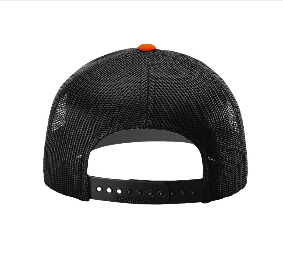 Richardson 112 Orange/Black Mesh Deer Dog Cap