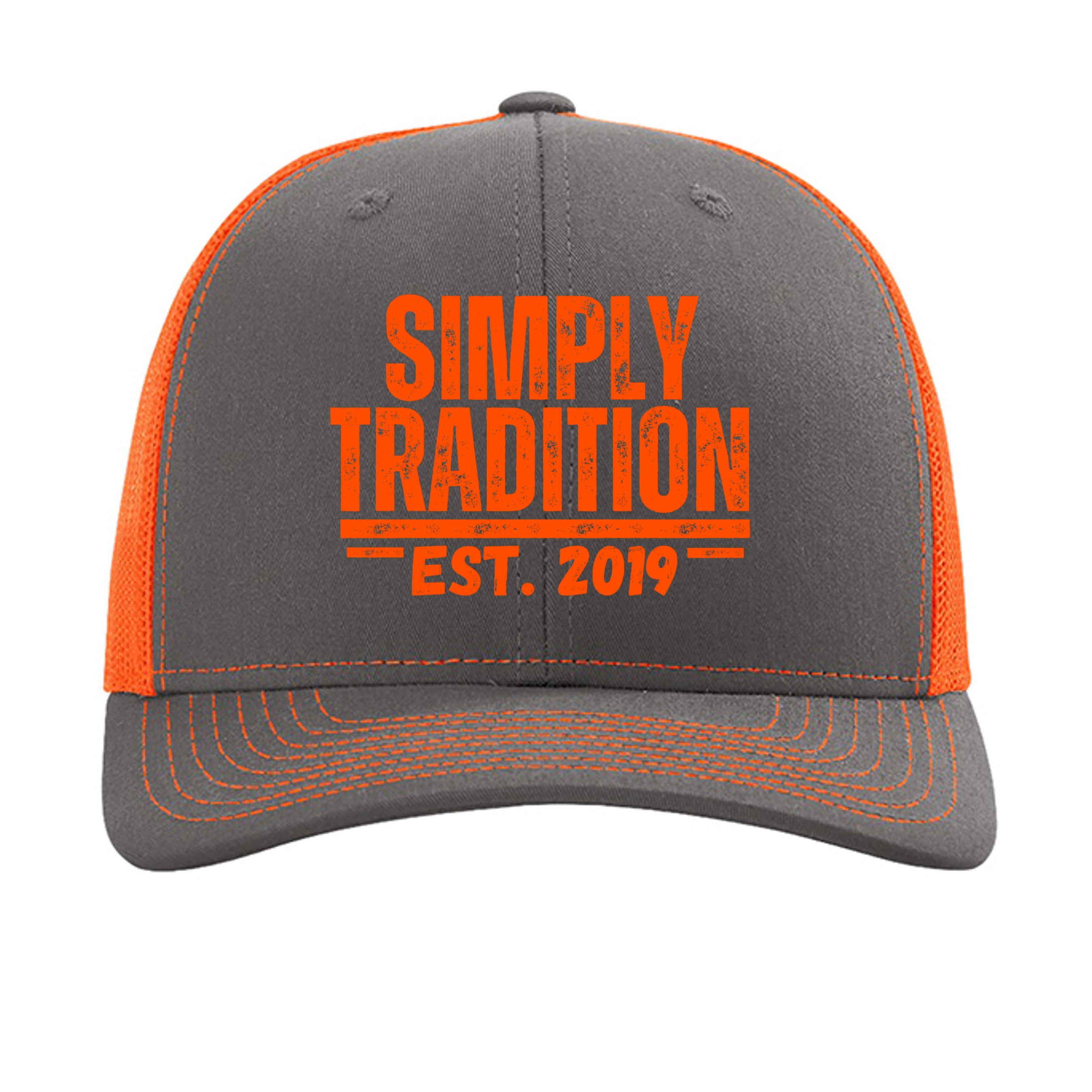 Charcoal/ Neon Orange - 112 - FRONT