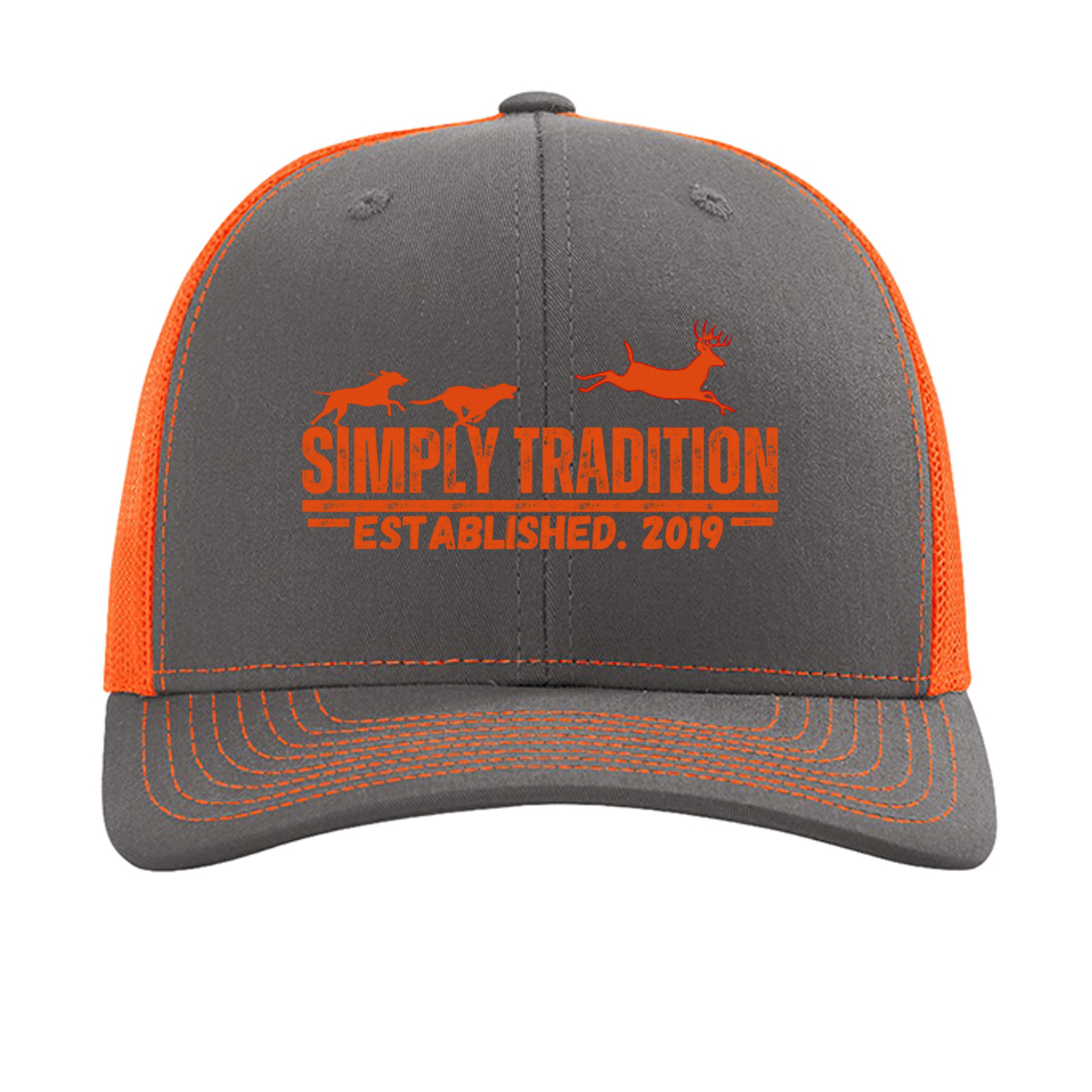Charcoal/ Neon Orange - 112 - FRONT