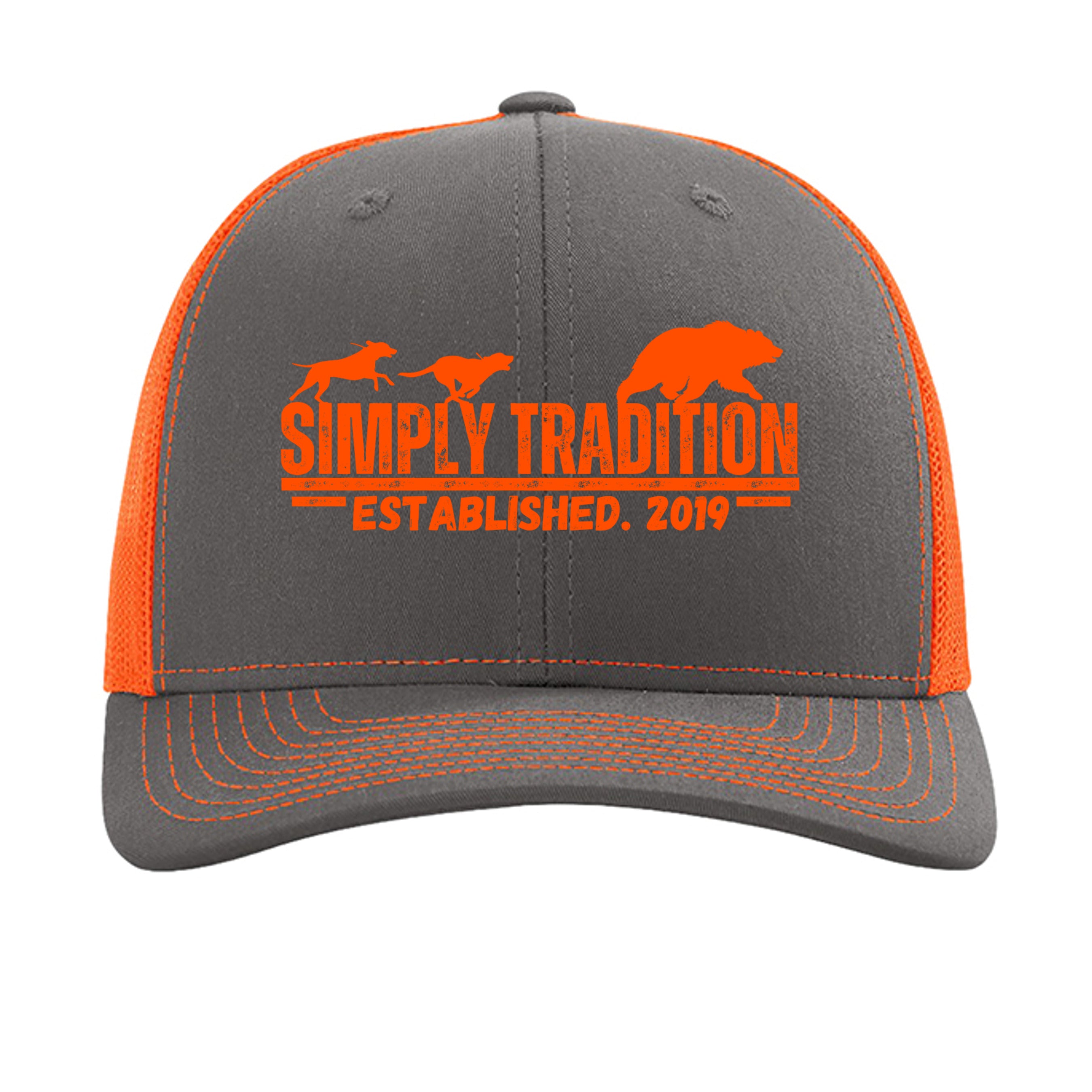 Charcoal/ Neon Orange - 112 - FRONT